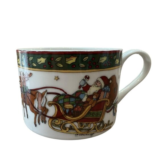 Portmeirion Studio A Christmas Story Cup & Saucer Susan Winget Set of 4 Series 1 - Picture 6 of 11